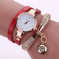 Fashion Stainless Steel Pu Leather Alloy Women's Watches sku image 1