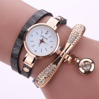 Fashion Stainless Steel Pu Leather Alloy Women's Watches sku image 2