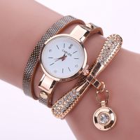 Fashion Stainless Steel Pu Leather Alloy Women's Watches sku image 5