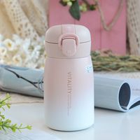 Fashionable Small And Cute Gradient Cover With Lock Insulation Student Portable Bag Women's Water Cup sku image 2