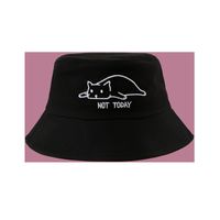 New Cute Cat Wild Black Hat Simple Casual Sun Hat main image 6