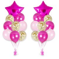 Latex Sequined Five-pointed Star Aluminum Foil Balloon Set Birthday Party Decoration Aluminum Film Balloon Set main image 5