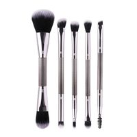 Double-headed With Electroplated Handle Portable Soft Hair Makeup Brush Set main image 1
