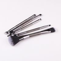 Double-headed With Electroplated Handle Portable Soft Hair Makeup Brush Set main image 4