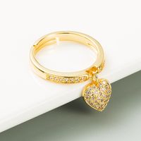 Fashion  18k Gold Plated Micro Inlaid Zircon  Love Ring main image 4