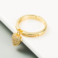 Fashion  18k Gold Plated Micro Inlaid Zircon  Love Ring main image 5