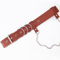 Streetwear Square Iron Unisex Leather Belts sku image 2