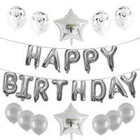 New 16 Inch Happy Birthday Aluminum Film Balloon Set sku image 6