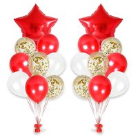 Latex Sequined Five-pointed Star Aluminum Foil Balloon Set Birthday Party Decoration Aluminum Film Balloon Set sku image 4