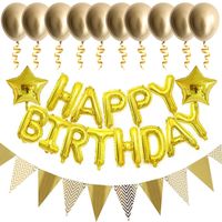 Happy Birthday Letter Aluminum Film Balloon Set sku image 2
