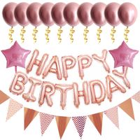 Happy Birthday Letter Aluminum Film Balloon Set sku image 4