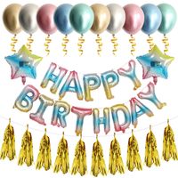 Happy Birthday Letter Aluminum Film Balloon Set sku image 1