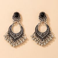 Fashion Exaggerated New Geometric Small Bells Tassel Earrings sku image 1