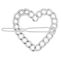 Hair Accessories For Girls Metal Chain Heart-shaped Hollow Hairpin Clips Folder Wholesale sku image 1