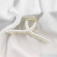 Korea's New Pearl Catch Clip Hairpin Back Head Hair Ponytail Clip Wholesale sku image 2