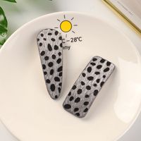 Black And White Dot Leopard Print Hairpin main image 5