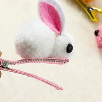 Children's Rabbit Plush Hairpin main image 5