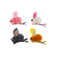 Children's Rabbit Plush Hairpin main image 6