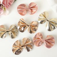 Children's Shiny Leather Bow Hairpin main image 1