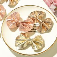 Children's Shiny Leather Bow Hairpin main image 3