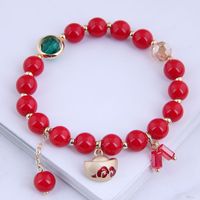 Korean Fashion Sweet  Red Bead Bracelet sku image 1