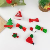 Christmas Children's Hat Elk Bow Hairpin 4 Piece Set main image 5