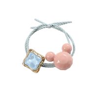 Simple Color Square  Hair  Ring main image 1