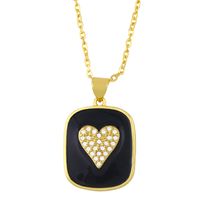 Hot Selling Creative Love Dripping Geometric Pendant Necklace main image 3