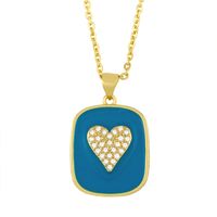 Hot Selling Creative Love Dripping Geometric Pendant Necklace main image 4