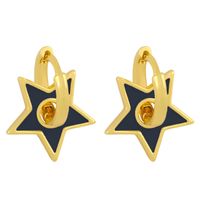 New  Fashion  Drop Oil Five-pointed Star Earrings main image 4