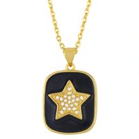 Fashion Drip Oil Five-pointed Star Necklace main image 3