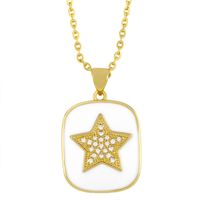 Fashion Drip Oil Five-pointed Star Necklace main image 5