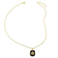Fashion Drip Oil Five-pointed Star Necklace main image 6