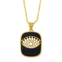 Hip-hop Dripping Diamond Eye Pendant Necklace main image 4