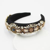 Baroque Sponge Diamond-studded Geometric Retro Headband main image 4