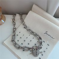 Diamond Thick Chain Arrow Love Pendant Necklace main image 5