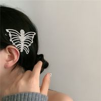 Diamond Retro Hollow Big Butterfly Hair Clip main image 6