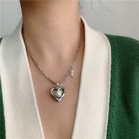 New  Heart-shaped Love Peach Heart Pearl Necklace main image 3