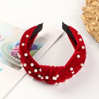 Simple Pearl Fabric Wide-brimmed Knotted Headband sku image 5