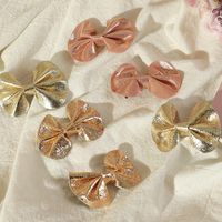 Children's Shiny Leather Bow Hairpin sku image 1