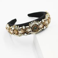 Baroque Sponge Diamond-studded Geometric Retro Headband sku image 1