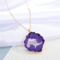 Exaggerated Personality Imitation Agate Large Pendant Necklace sku image 3