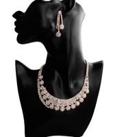 Luxury Rhinestone Necklace Earring Set main image 5
