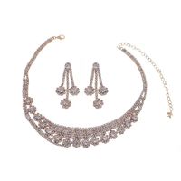 Luxury Rhinestone Necklace Earring Set main image 6