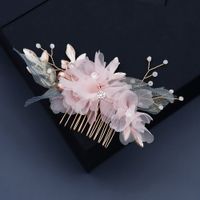 Handmade Cloth Flower  Hair Comb main image 1