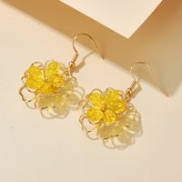 Yellow Flower Earrings main image 4