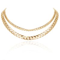 Multi-layer Golden Thick Chain Necklace main image 3