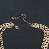 Multi-layer Golden Thick Chain Necklace main image 4