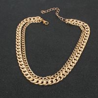 Multi-layer Golden Thick Chain Necklace main image 5