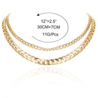 Multi-layer Golden Thick Chain Necklace main image 6
